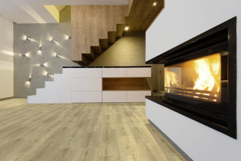 Design Wohnzimmer mit Vinyl Holzboden